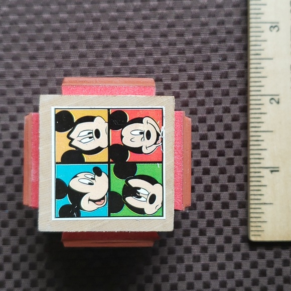 Mickey Faces Rubber Stamper Cube•4 Images On 1 Block•Rubber Stampede•Walt Disney - Picture 3 of 9